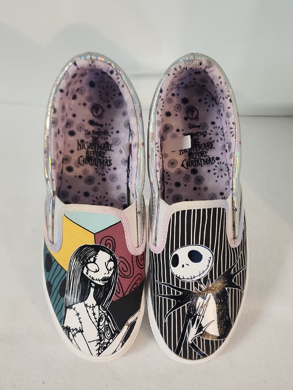 Women’s Disney Ground Up Nightmare‎ Before Christmas Slip on Shoes- Size 7